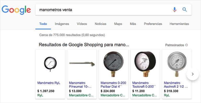 Campañas de Google Shopping